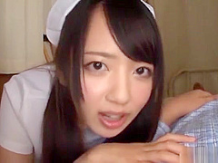 Cute nurse gets her twat pleasured at work