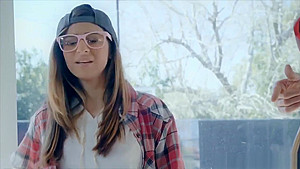 Cute teen 18+ skateboarder chick grinding down on a big cock