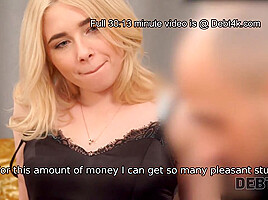 DEBT4k Beautiful Maria Hurricane permits loan shark to use her tight pussy