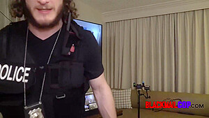 Dark Babe Gets Busted And Fucked By Horny Police Office