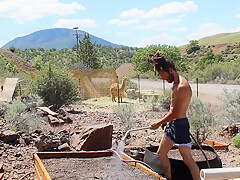 Dirty Boy Showers Off With The Hoes & Sprays Down Some Seed