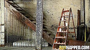 Dominant Kieron Knight wax torments bound twink Jonny Parker