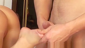 Dutch teen 18+ gives footjob