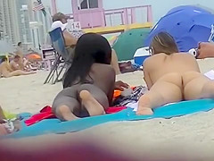 EXHIBITIONIST WIFE #98- HEATHER TAKES HER HUBBY HER GIRLFRIEND TO THE NUDE BEACH! POV