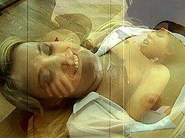 Ebony And Syren Both Swallow His Cum After A Threesome