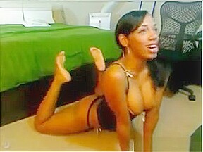 Ebony Girl Using A Vibrator On Her Pussy