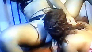 Ebony lesbians eat carpet