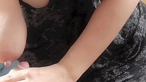 Edging Handjob Huge Cumshot on Tits