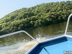 Enzo And Ivo Slamming On A Boat