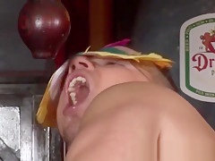 European twink slams ass in public
