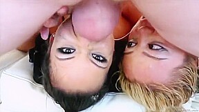 Exotic Cumshot, Threesome porn clip