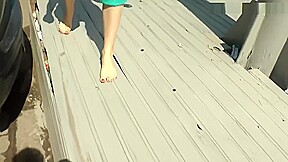 [FOOT FETISH] Anna barefoot walk 1
