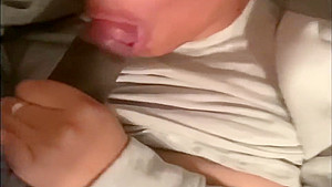 Facefuck meats a blowjob followed by cumshot handjob 