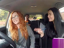 Fake Driving School Fake instructors hot fuck with minx