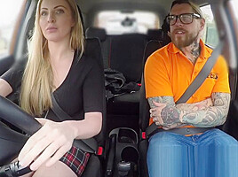Fake Driving School Fake instructors hot fuck with minx