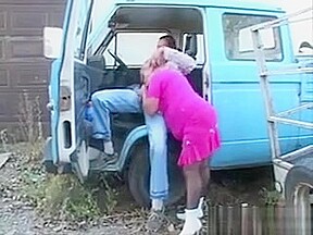 Fat Granny In Pink Fucking Outdoors