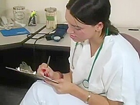 Female Doctor inspects dick