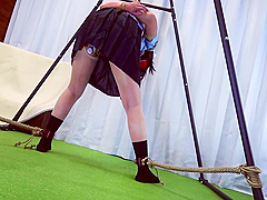 Female Police Officer Lewd Training-behind