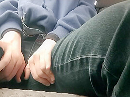 Female Student 18+ Spanking Herself In A Car In A Parking Lot