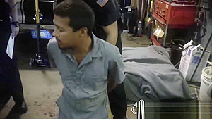 Female officers search mechanic shop when they find his tool