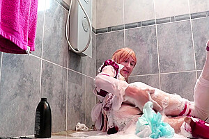 Femboy Asuna Maid Clumsy And Soapy