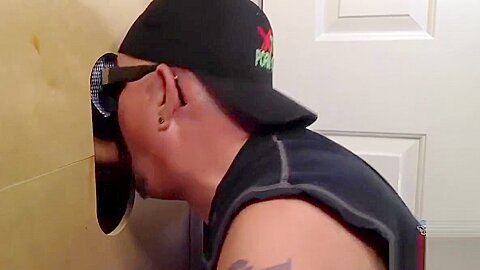 First Time At Gloryhole Step daddy Cock