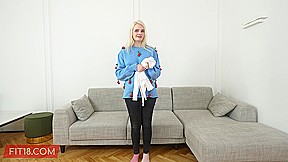 Fit18 - Amber Kawaii - Casting Tall Blonde German In White Bodysuit - 60FPS POV