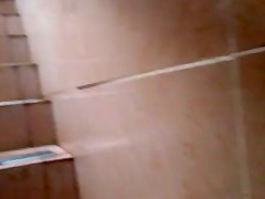 Flashing stockings tops going upstair