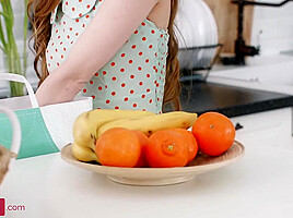 Flat-chested Teenl With Long Hair Enjoys Prone Fucking And Lots Of Cum
