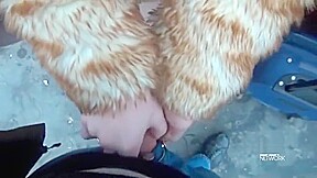 Fur blowjob