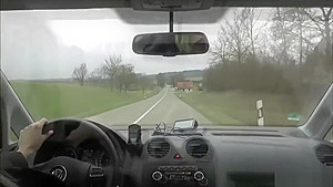 GERMAN Step mother JULIA SEDUCE YOUNG BOY HITCHER TO FUCK IN CAR
