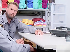 Gay lost prevention officers are bored on a night shift