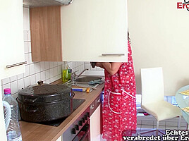 German Natural Tits Mature Housewife Astrid Dietz Masturbate In Kitchen