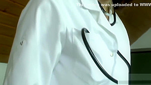 German milf nurse helps patient with perfect handjob