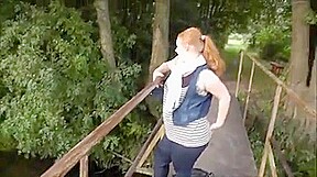 German redhead fatty anal outdoor