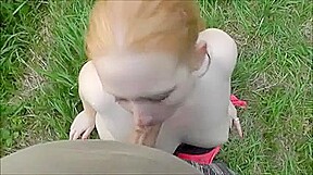 German redhead fatty anal outdoor