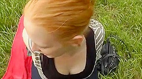 German redhead fatty anal outdoor