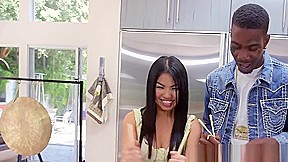 Giggly japanese chicks takes big dick
