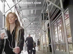 Ginger girl in floral pants