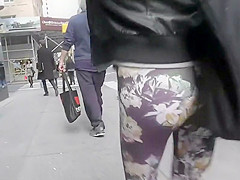 Ginger girl in floral pants
