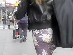 Ginger girl in floral pants