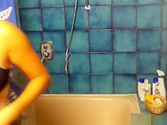 Girl caught by showering