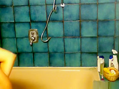 Girl caught by showering