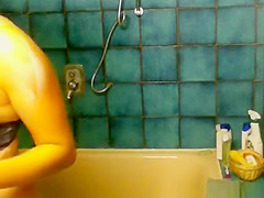 Girl caught by showering