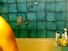 Girl caught by showering