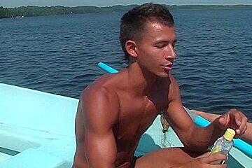 Girl double penetrated while boat trip