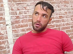 Glory Hole - Bearded Guy Sucking Off A Black Cock At A