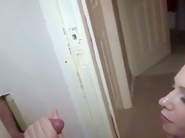 Glory Hole British Blonde Girl Creampie Into Facial !
