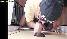 Gloryhole gaydaddy deepthroating cock in amateur closeup
