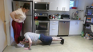 Goddess Allie - Push-up Punishment with Sweaty Ass Sniffing
